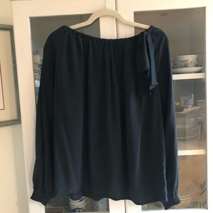 Sezane black blouse silk size 36